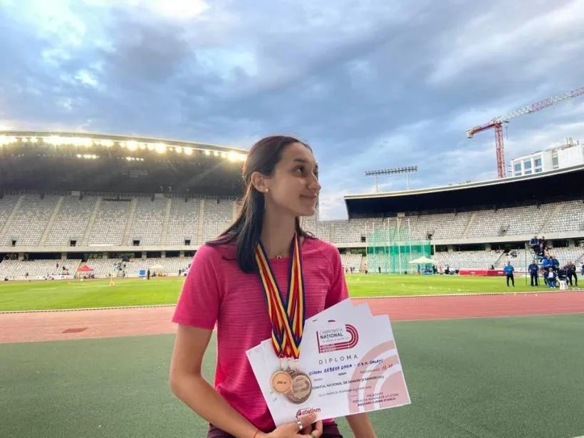 Speranţe gălăţene pe pistă: junioara Rebeca Ciocan, favorită la medalii la Naţionale