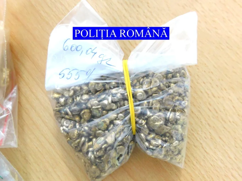 Captură impresionantă de aur, confiscată de polițiștii gălățeni. Prejudiciul este uriaș