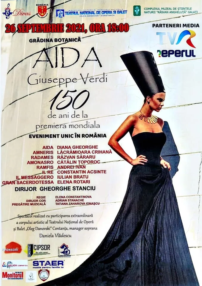 Galațiul sărbătorește 150 de ani de la premiera mondială a operei Aida
