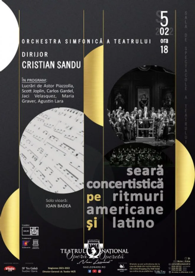 Seară concertistică pe ritmuri americane şi latino, la început de februarie
