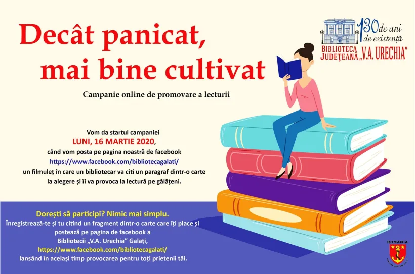 „Decât panicat, mai bine cultivat”-o campanie inedită de promovare online a lecturii