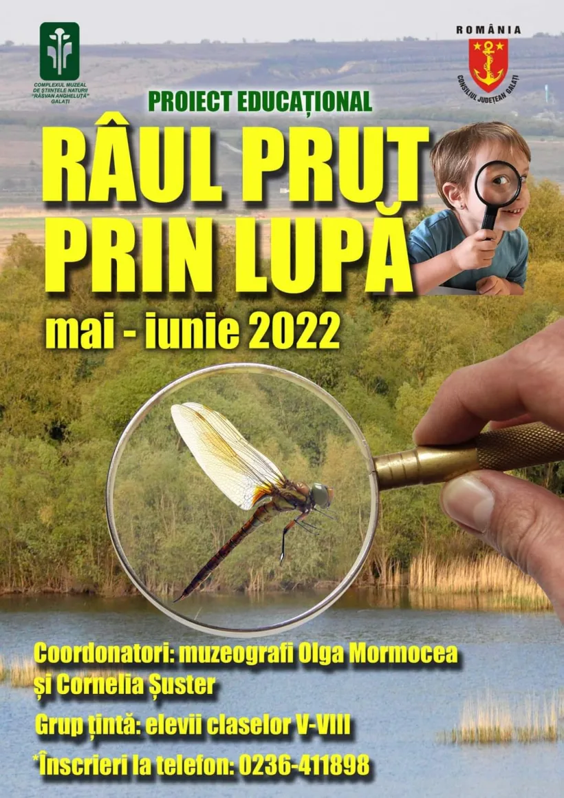 Proiect educațional, pentru elevii din clasele V-VIII, la Complexul Muzeal de Științele Naturii Galați