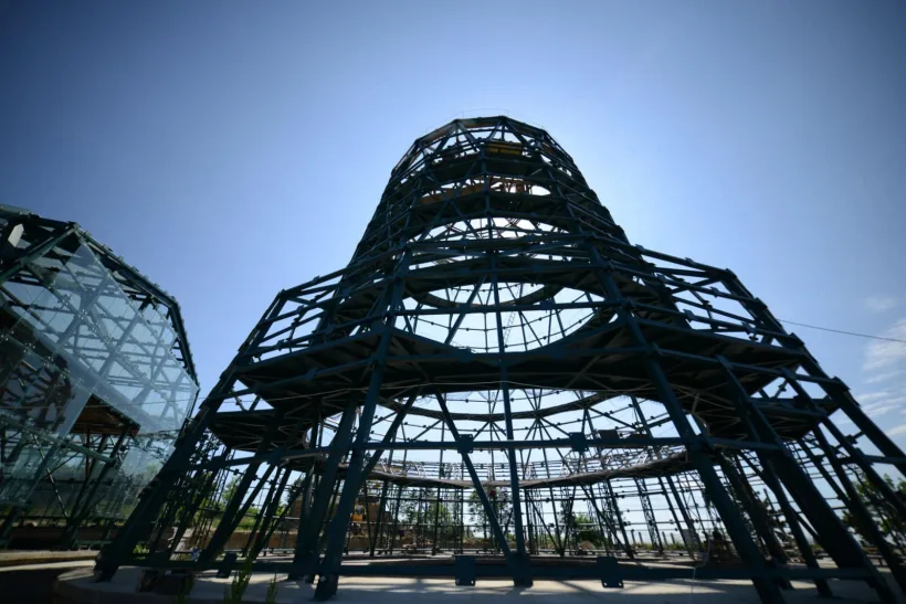 Stadiul lucrărilor la Sera de Plante Exotice care se construiește în Grădina Botanică