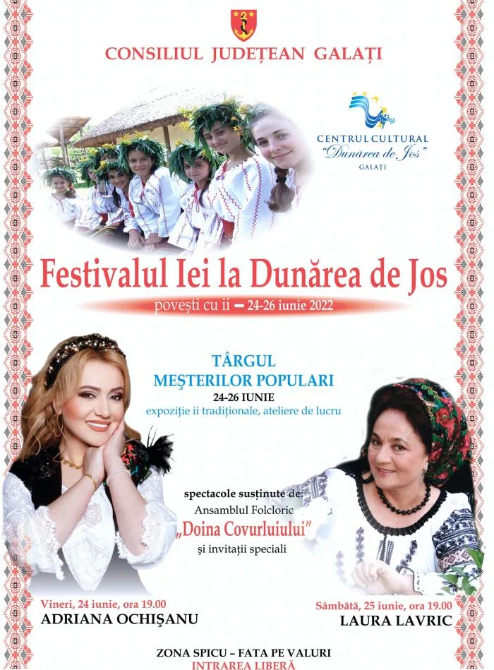 „Festivalul Iei la Dunărea de Jos”: târg de meșteri populari și spectacole în aer liber