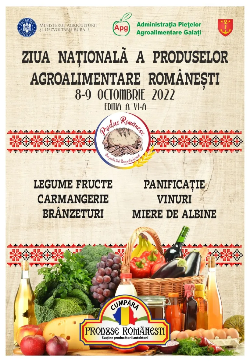 Ziua Națională a Produselor Agroalimentare Românești la Galați