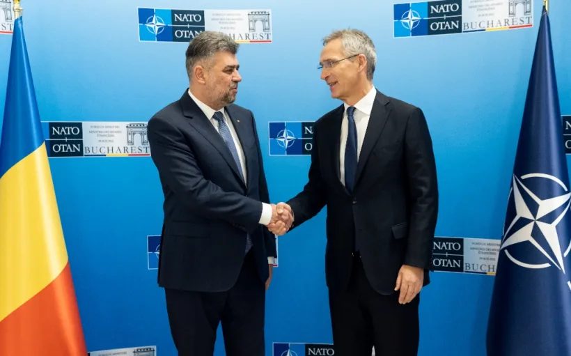 Marcel Ciolacu s-a întâlnit cu Jens Stoltenberg, secretarul general al NATO