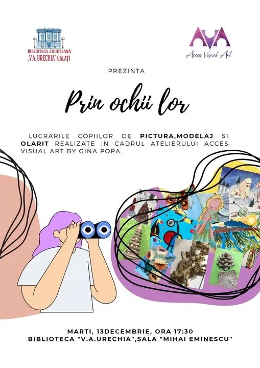 Expoziţia micilor artişti gălăţeni la Biblioteca "V.A. Urechia"