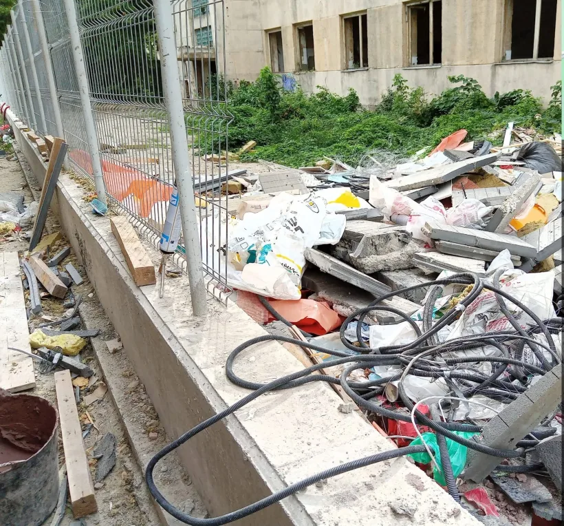 Șantier din Tecuci, amendat de Garda de Mediu Galați