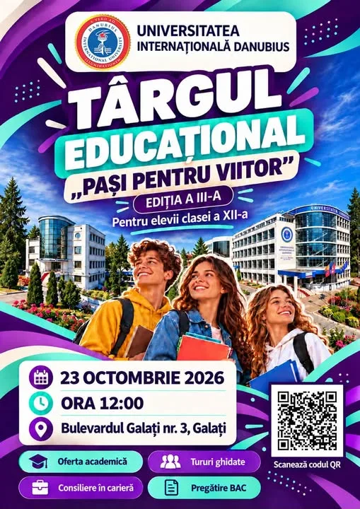 „Pași pentru Viitor”: Târgul Educațional al Universității Internaționale Danubius revine cu ediția a III-a